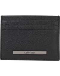 Calvin Klein - Porte-Carte Modern Bar Cuir - Lyst