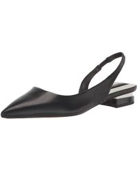 Franco Sarto - S Tyra Slingback Low Heel Pump Black Leather 6.5 M - Lyst