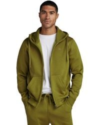 G-Star RAW - Premium Core Hooded Zip Thru Sweater Donna ,Marrone - Lyst