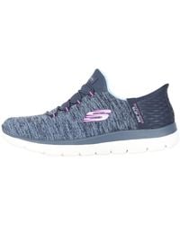 Skechers - Summit Dazzling Haze Slip-ins Navy/purple Low Top Sneaker Shoes 6.5 - Lyst