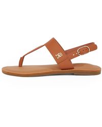 Tommy Hilfiger - Sandalias Mujer Leater Thong Sandalias de dedo - Lyst