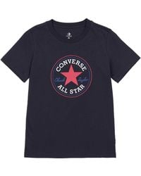 Converse - Chuck Patch Classic Tee T-Shirt 10022560 Schwarz - Lyst