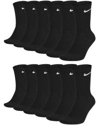 Nike - SX7667 Lot de 6 paires de chaussettes courtes pour homme et femme Blanc Gris Noir Taille : 38-42 - Lyst