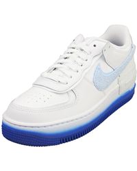 Nike - Donna Air Force 1 Shadow White/Royal Tint-Racer Blue - Lyst