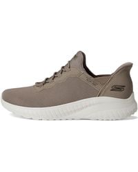 Skechers - S Slip Ins: Bobs Sport Squad Chaos Trainers Taupe 6.5 - Lyst
