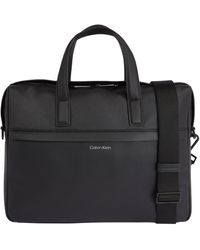 Calvin Klein - Cartera para Portátil para Hombre Ck Must Laptop Bag de Piel Sintética - Lyst