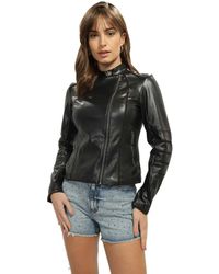 Guess - Giacca donna in ecopelle Harley PU jacket nero ES24GU02 W4RL20K8S30 L - Lyst