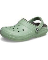 Crocs™ - Classic Lined Clog (Moss/Multi) Clog Shoes - Lyst