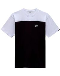 Vans - Script Crew Block Ss T-shirt Voor - Lyst