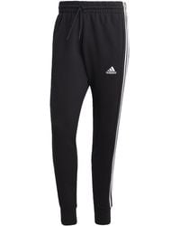 adidas - Essentials French Terry Tapered Chet 3-stripes Broek - Lyst