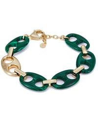 Emporio Armani - Gliederarmband rekonstruiert Malachit grün - Lyst