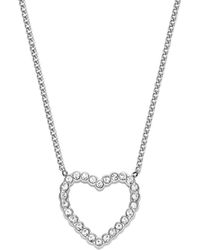 Fossil - Sadie Open Hearted Stainless Steel Chain Necklace - Lyst