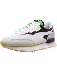 PUMA - Future Rider Contrast Lace-up White Synthetic S Trainers 374763_01 - Lyst