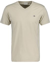 GANT - Slim Shield V-neck T-shirt - Lyst