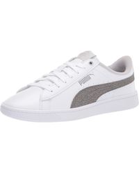 puma women's vikky platform leather sneaker