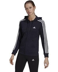adidas - Essentials French Terry 3-Streifen Kapuzenjacke - Lyst