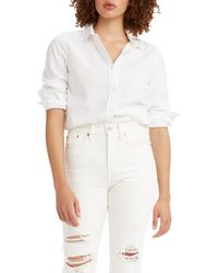 Levi's - New Classic Fit Bw Shirt Camisa Mujer Bright White - Lyst
