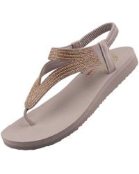 Skechers - Meditation Vibrant Glow Toe Separator Sandals - Lyst