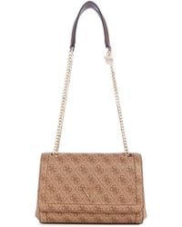 Guess - Borsa tracolla Noelle convertible xbody flap latte logo/ brown BS24GU62 BG787921 Piccola - Lyst