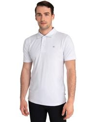 Calvin Klein - Golf Newport Polo Shirt, White, Extra Large - Lyst