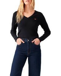 Levi's - Essential Hm LS Vneck Camiseta - Lyst