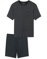 Schiesser - Schlafanzug kurz Rundhals-Nightwear Set Pyjamaset - Lyst