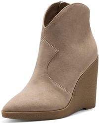 Jessica Simpson - S Crais Suede Pointed Toe Ankle Boots Tan 10 Medium - Lyst