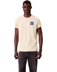 Calvin Klein - T-Shirt Kurzarm Gradient Monogram Logo aus Baumwolle - Lyst
