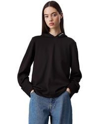 Calvin Klein - Jeans Logo Elastic Milano Hoodie J20j224722 Pullover Sweatshirt - Lyst