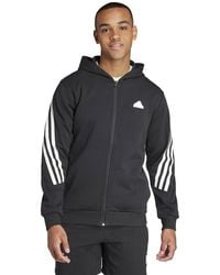 adidas - Felpa da Uomo con Cappuccio e Zip Future Icons 3-Stripes Nera Taglia XL Codice IR9159 - Lyst