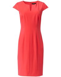 Comma, - Antailliertes Kleid aus Viskosestretch Koralle 38 - Lyst
