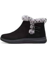Clarks - Breeze Fur Ankle Boot - Lyst
