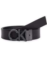Calvin Klein - Adj/Rev Pique Metal 35MM Cinturones - Lyst