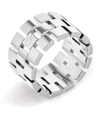 Calvin Klein - Jewelry Stainless Steel Chain Link Ring Color: Silver - Lyst