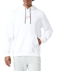 HUGO - Relaxed-fit Hoodie In French Terry With Framed Logo - Lyst