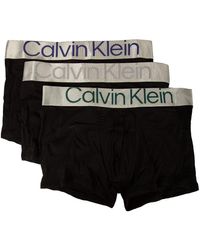 Calvin Klein - Boxer CK Lot de 3 Boxers en Coton Stretch élastique à Vue Article NB3130A Trunk 3PK - Lyst