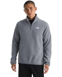 The North Face - Glacier Fleece 1/4 Zip Sweat-Shirt pour TNF Mid Grey Heather 3XL - Lyst