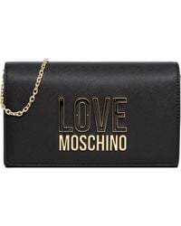 Love Moschino - Femme Jelly logo sac bandouli�re black - Lyst