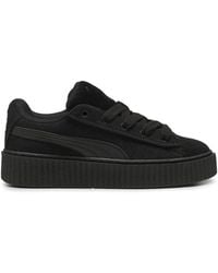 PUMA - Womens Creeper Phatty Corduroy Lace Up Sneakers Shoes Casual - Black, Black/gold, 4.5 Uk - Lyst