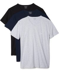 Emporio Armani - Lot de 3 t-Shirts à col en V en Coton pour Couche de Base supérieure - Lyst