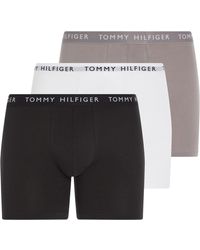 Tommy Hilfiger - Multipack Trunks For - 3 Pack Underwear - Signature Waistband Elastic - Black/sublunar/white - Size - Lyst