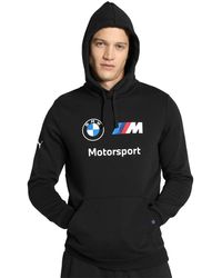 PUMA - Felpa con Cappuccio in Pile BMW M Motorsport da Uomo M Black - Lyst