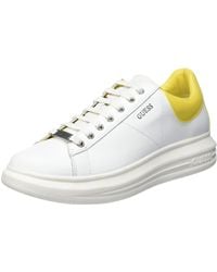 Guess - Vibo, Sneaker Uomo, White Yellow, 40 EU - Lyst