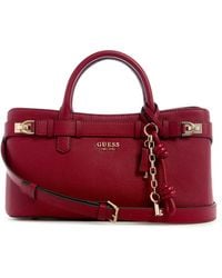 Guess - Borsetta borsa a tracolla Gregoria Girlfriend Satchel Red rosso scuro - Lyst