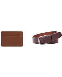 Fossil - Uomo Sport Tourer Portafoglio in pelle marrone e cintura Samson - Lyst