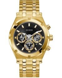 Guess - Continental Black Gold Watch Gw0418g2 - Lyst