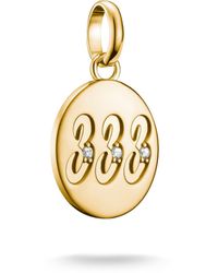 Thomas Sabo - Charm Club Connect CC1250-414-14 Pendentif en forme de chiffre 333 avec pierres Plaqué or 18 carats Argent 925 recyclé - Lyst