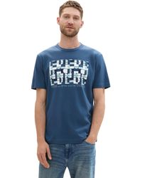 Tom Tailor - 1043647 T-Shirt aus Baumwolle mit Print - Lyst