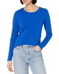 Amazon Essentials - T-shirt Met Lange Mouwen Helder Blauw - Lyst