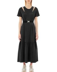 Liu Jo - Liu Jo Abito con Cintura Lungo in Jersey di Cotone Stretch TA5275 - Lyst